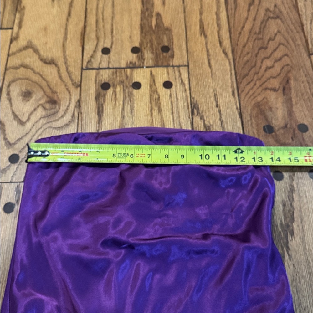NWT Meshki Tyler Strapless Satin Midi Dress Purple Grape‎ Size Small - Picture 9 of 10